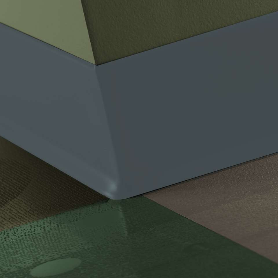 Outside Wall Base Corner 90° Duracove Thermoplastic Rubber (Type TP) TOE Duracove #72 Harbour - 6" (152 mm) (Pack of 25)