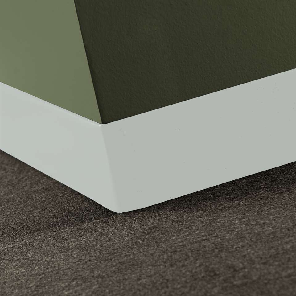 Rubber Wall Base Duracove Thermoplastic Rubber 1/8" (Type TP) TOELESS Duracove #50 White - 1/8" (3 mm) x 2-1/2" x 120'