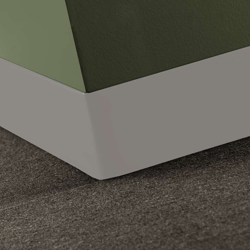 Rubber Wall Base Duracove Thermoplastic Rubber 1/8" (Type TP) TOELESS Duracove #55 Silver Grey - 1/8" (3 mm) x 4" x 120'