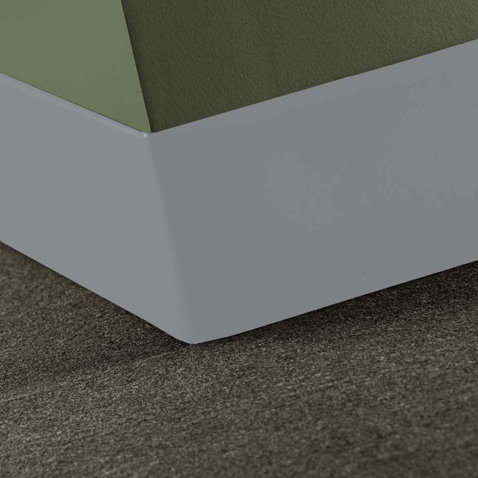Rubber Wall Base Duracove Thermoplastic Rubber 1/8" (Type TP) TOELESS Duracove #69 Sterling Silver - 1/8" (3 mm) x 6" x 100'