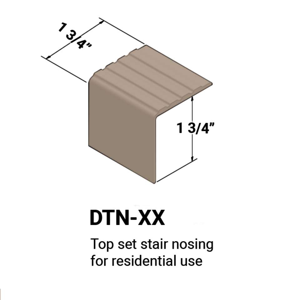 Stair Nosings - Top set for residential use #49 Beige 12'