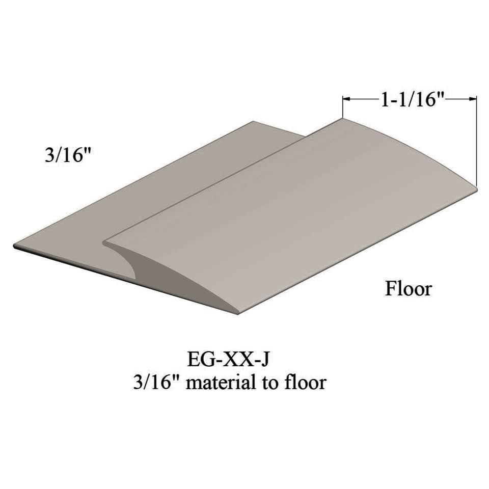 Carpet Edge Guard - EG 01 J 3/16" material to floor #1 Snow White 12'