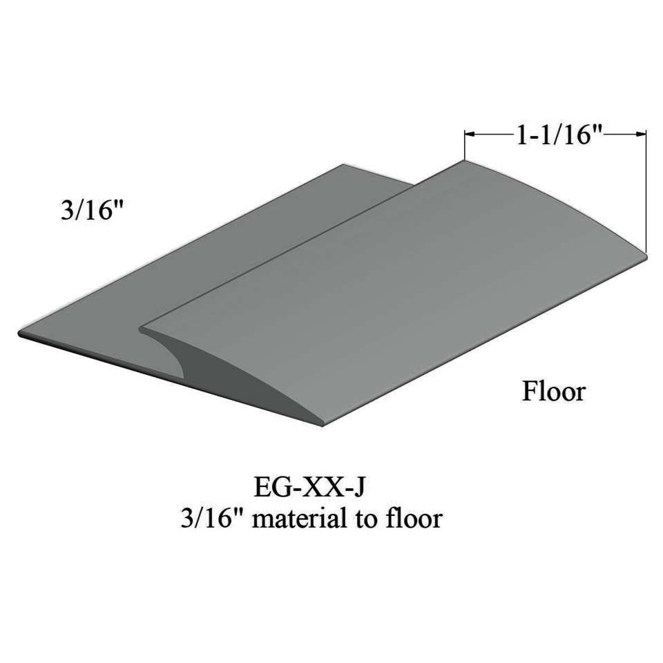 Edge Guards - EG 38 J 3/16" material to floor #38 Pewter 12'