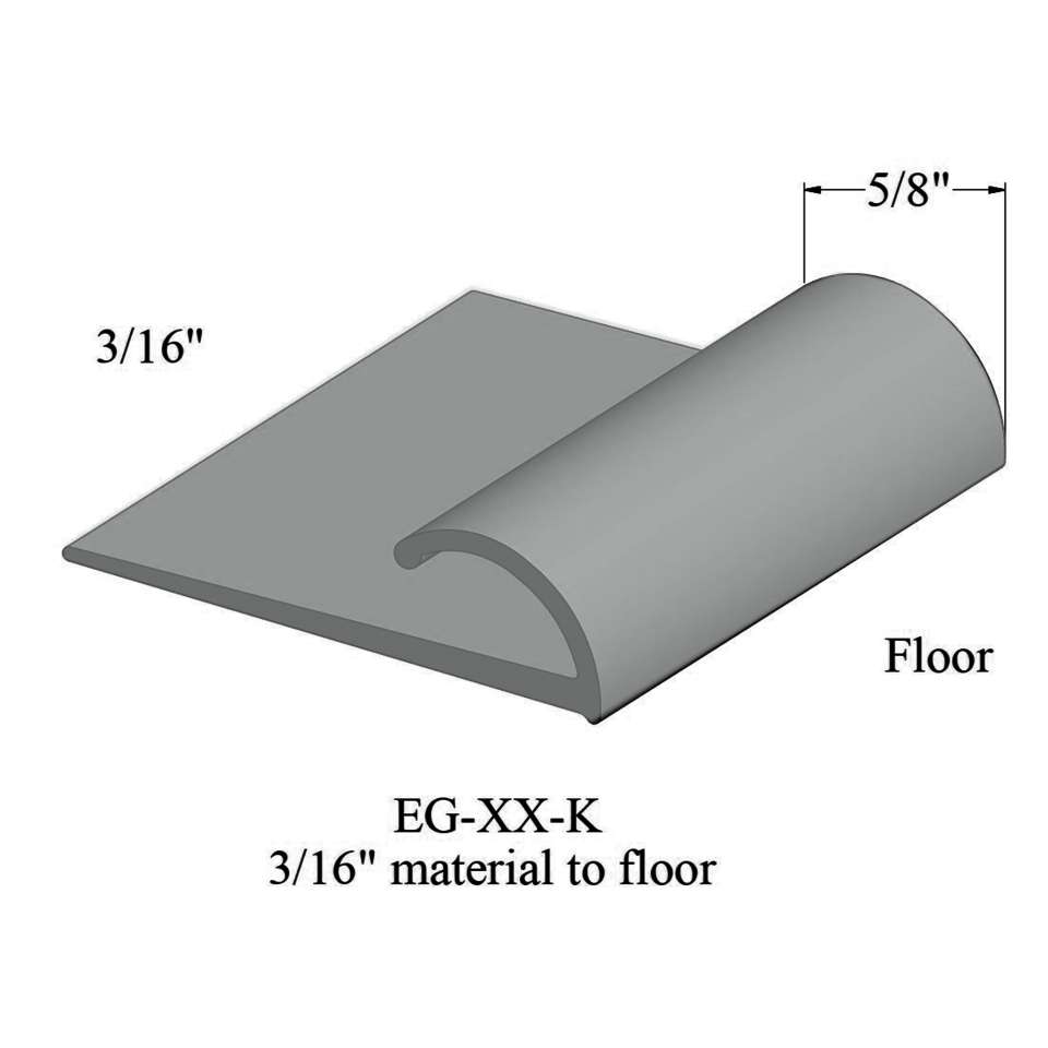 Carpet Edge Guard - EG 21 K 3/16" material to floor #21 Platinum 12'