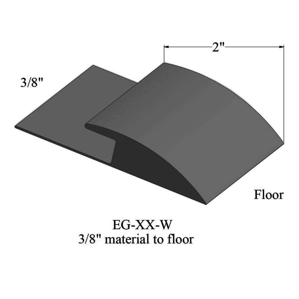 Carpet Edge Guard - EG 40 W 3/8" material to floor #40 Black 12'