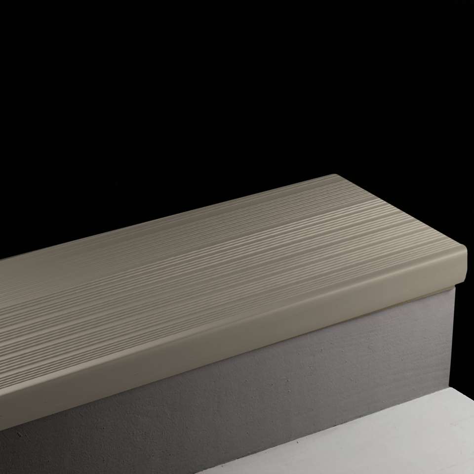 Vinyl Stair Treads - HT 29 SQ Safe-T-Rib Square Nose #29 Moon Rock 36"