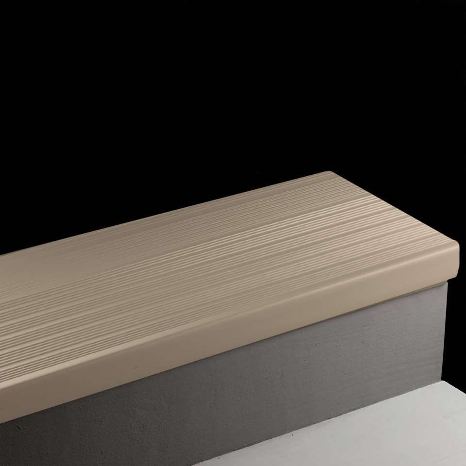 Vinyl Stair Treads - HT 49 SQ Safe-T-Rib Square Nose #49 Beige 48"