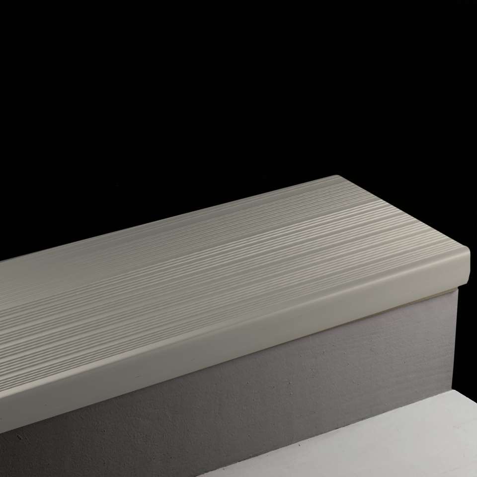 Vinyl Stair Treads - HT 38 SQ Safe-T-Rib Square Nose #38 Pewter 72"