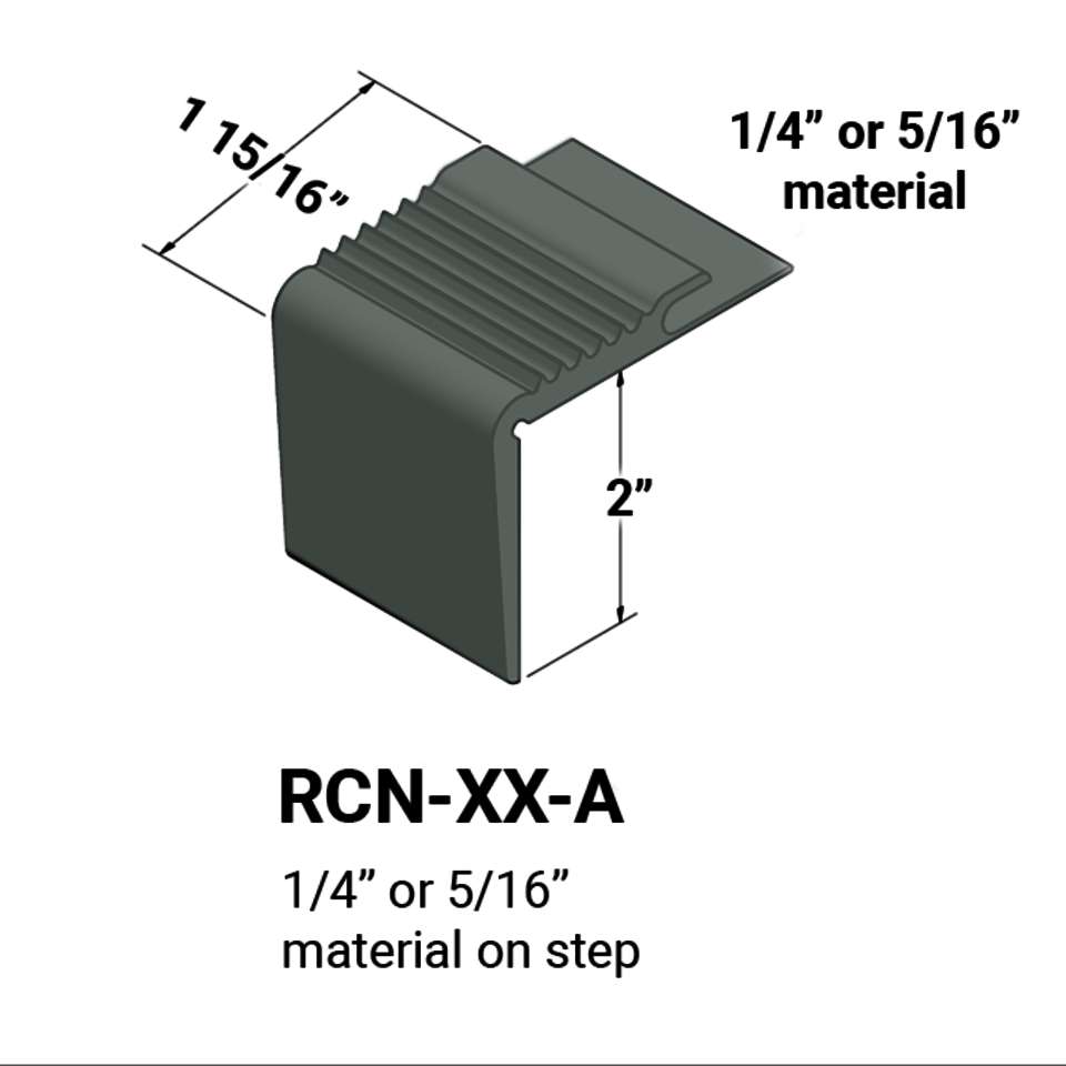 Johnsonite Stair Nosings ¼” or 5⁄16" material on step 86 Hunter