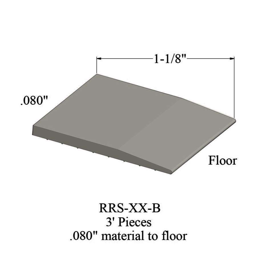 Tile Reducer - RRS 24 B 3' pieces - .080" material to floor #24 Grey Haze