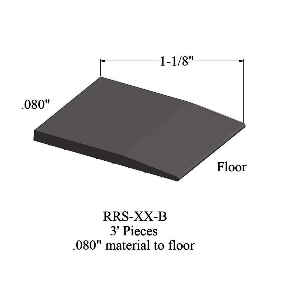 Tile Reducer - RRS 44 B 3' pieces - .080" material to floor #44 Dark Brown