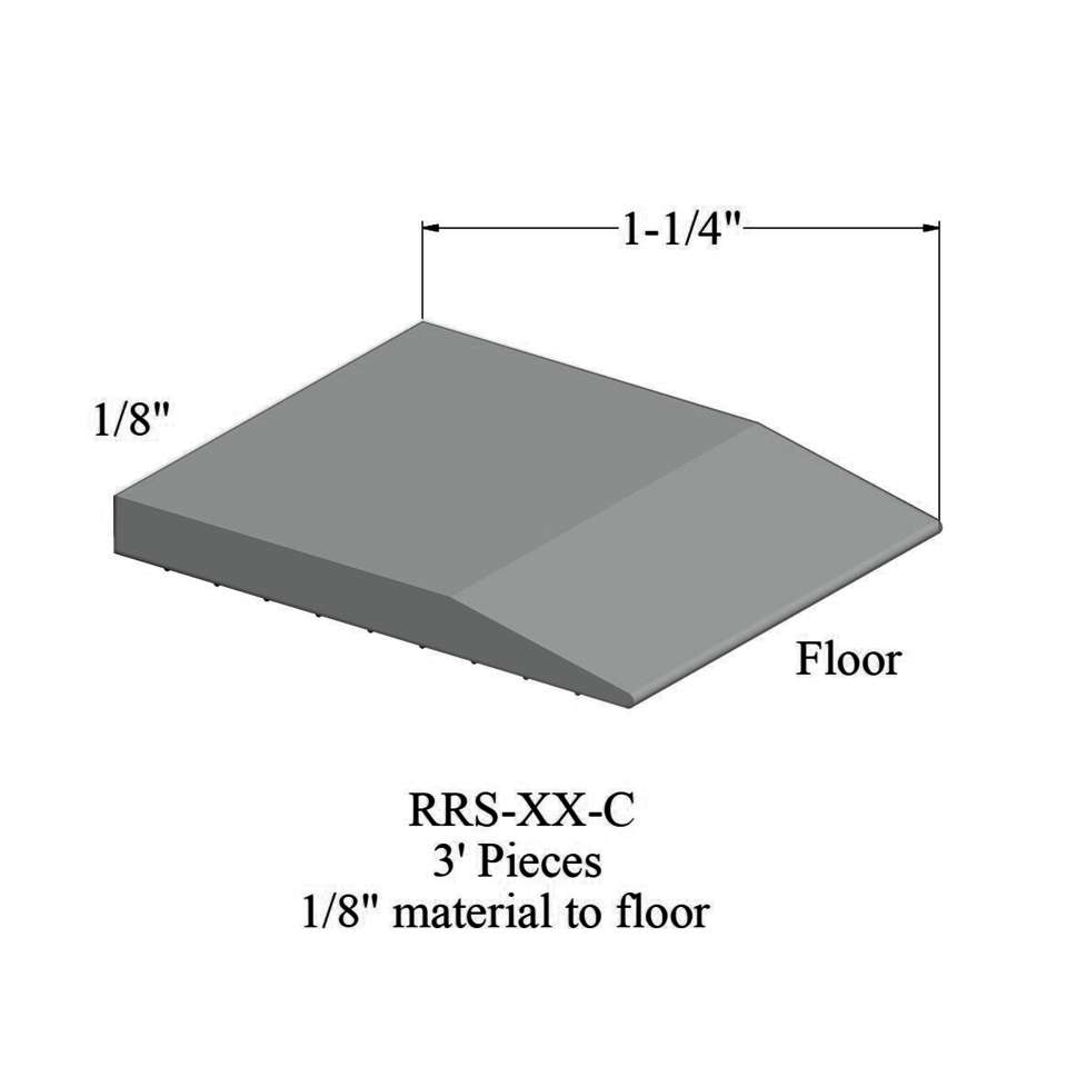 Tile Reducer - RRS 21 C 3' pieces - 1/8" material to floor #21 Platinum