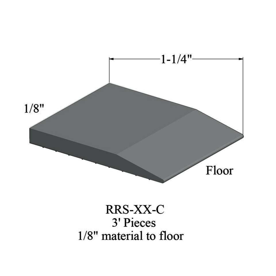 Tile Reducer - RRS 28 C 3' pieces - 1/8" material to floor #28 Medium Grey