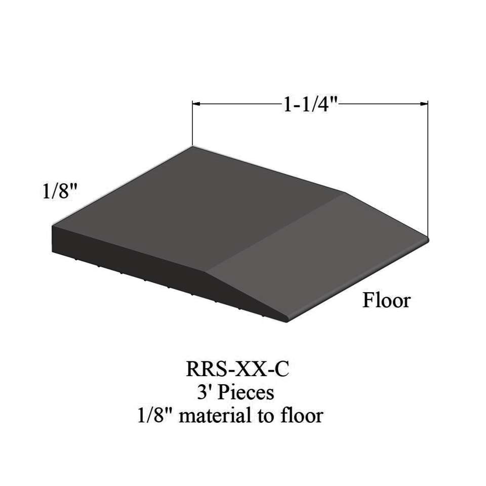 Tile Reducer - RRS 44 C 3' pieces - 1/8" material to floor #44 Dark Brown