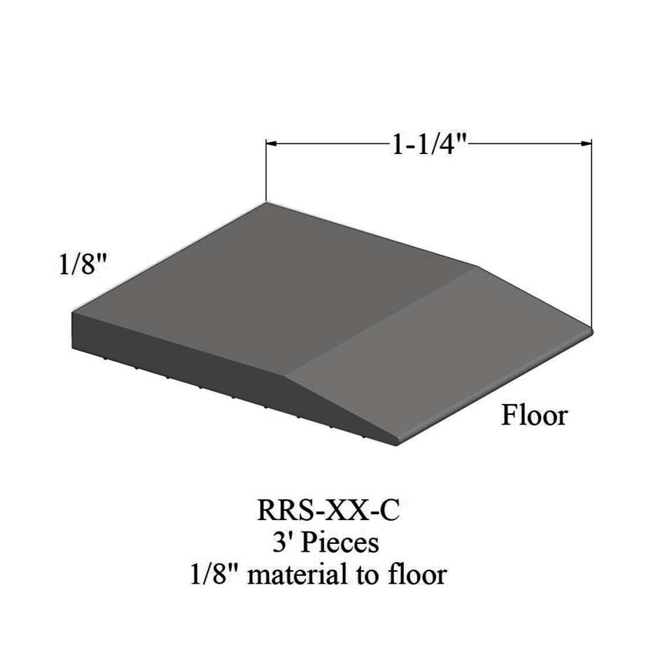 Tile Reducer - RRS 48 C 3' pieces - 1/8" material to floor #48 Grey