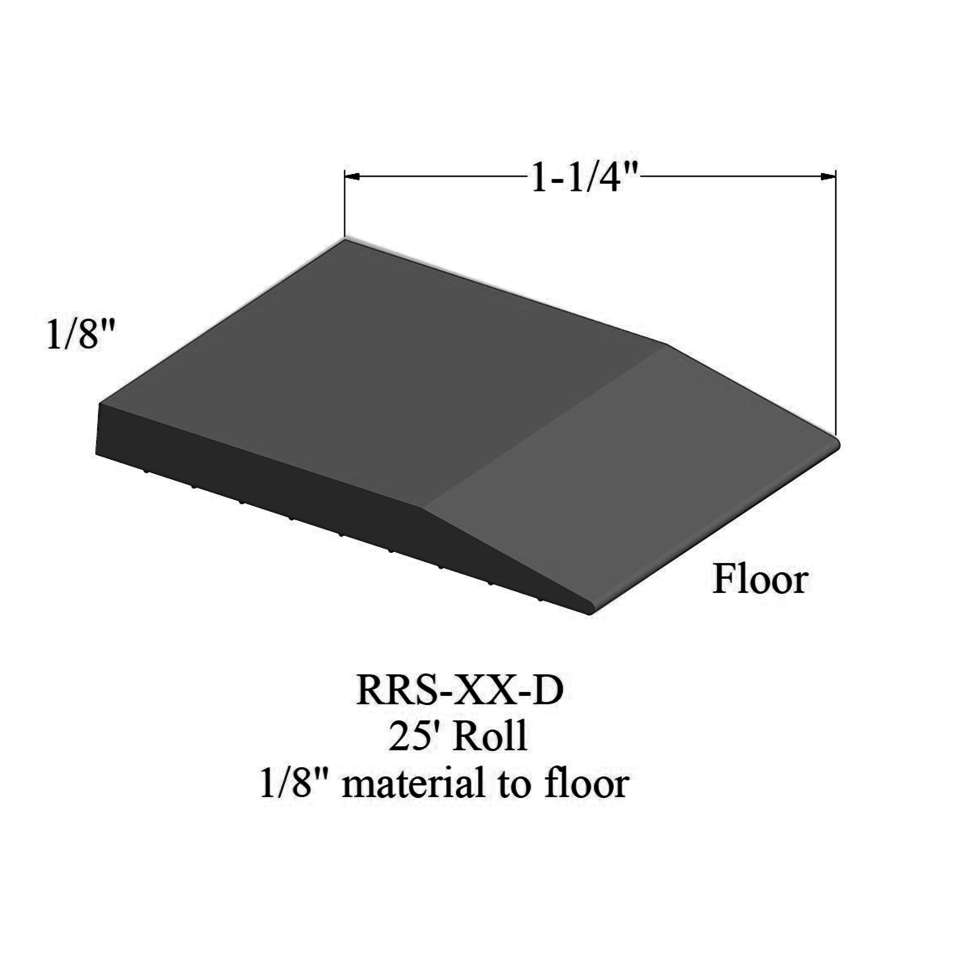 Tile Reducer - RRS 40 D 25' roll - 1/8" material to floor #40 Black
