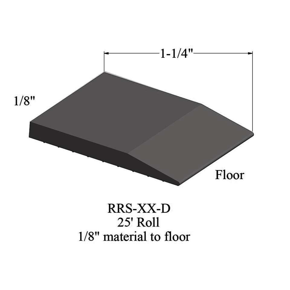 Tile Reducer - RRS 44 D 25' roll - 1/8" material to floor #44 Dark Brown