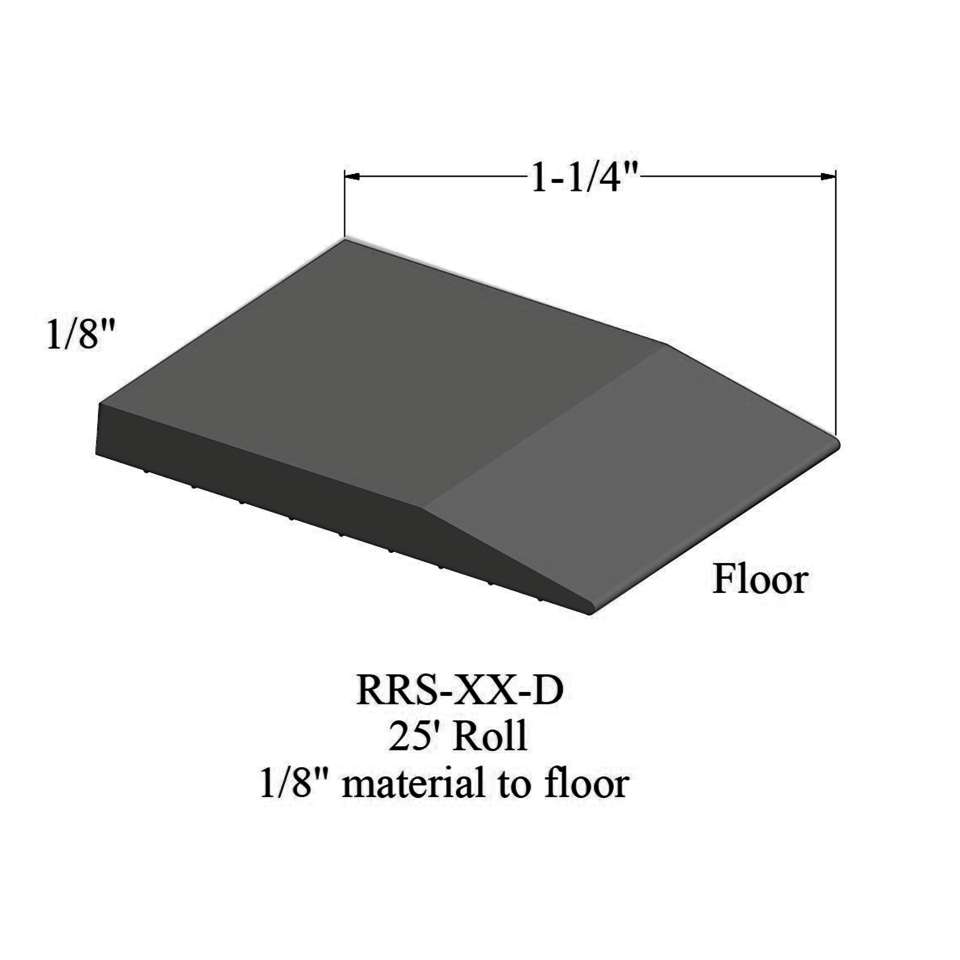 Tile Reducer - RRS 63 D 25' roll - 1/8" material to floor #63 Burnt Umber