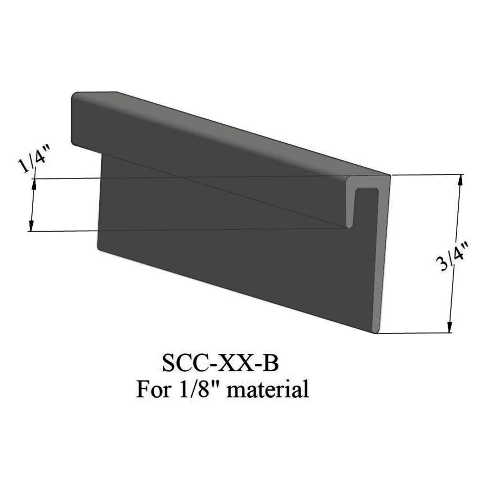 Cove Caps - SCC 20 B For 1/8" materials #20 Charcoal 12'