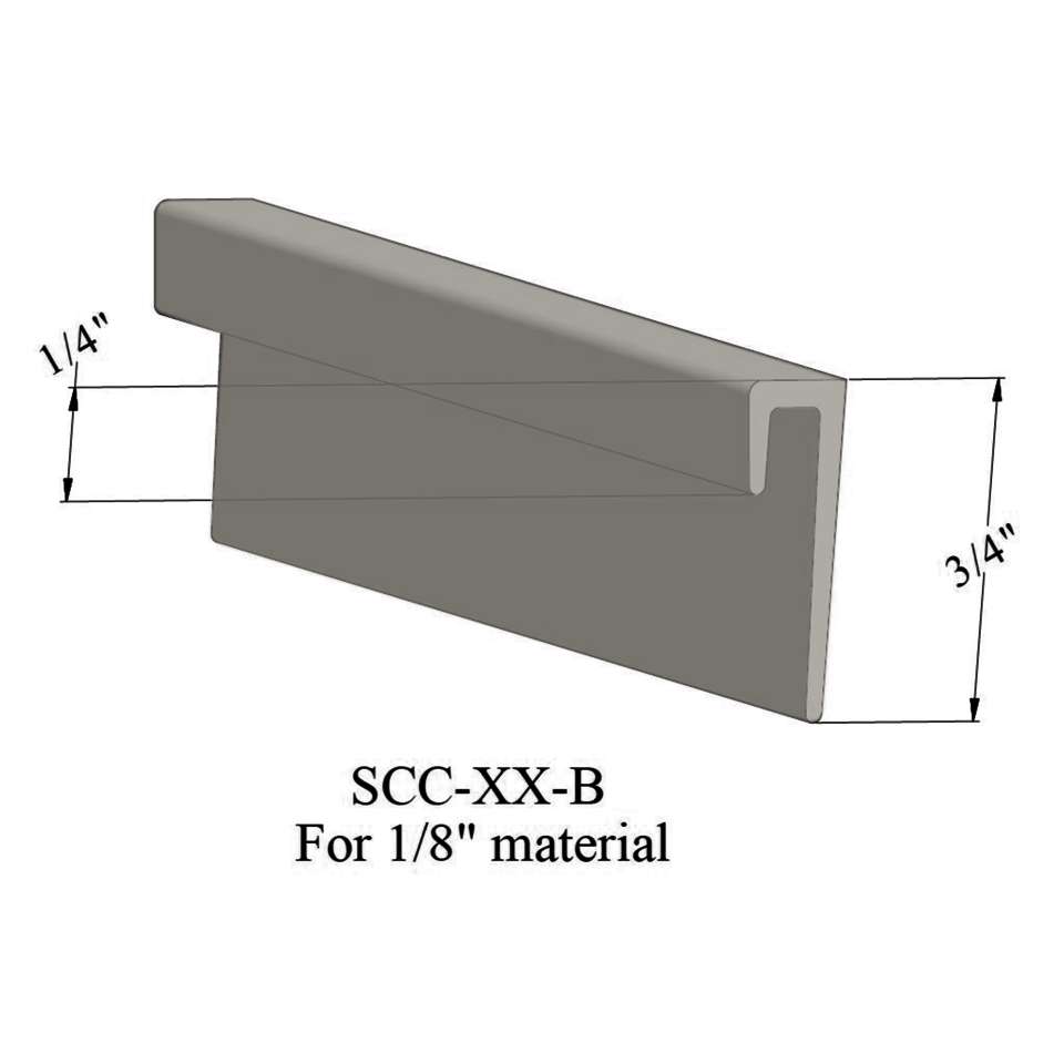 Cove Caps - SCC 24 B For 1/8" materials #24 Grey Haze 12'