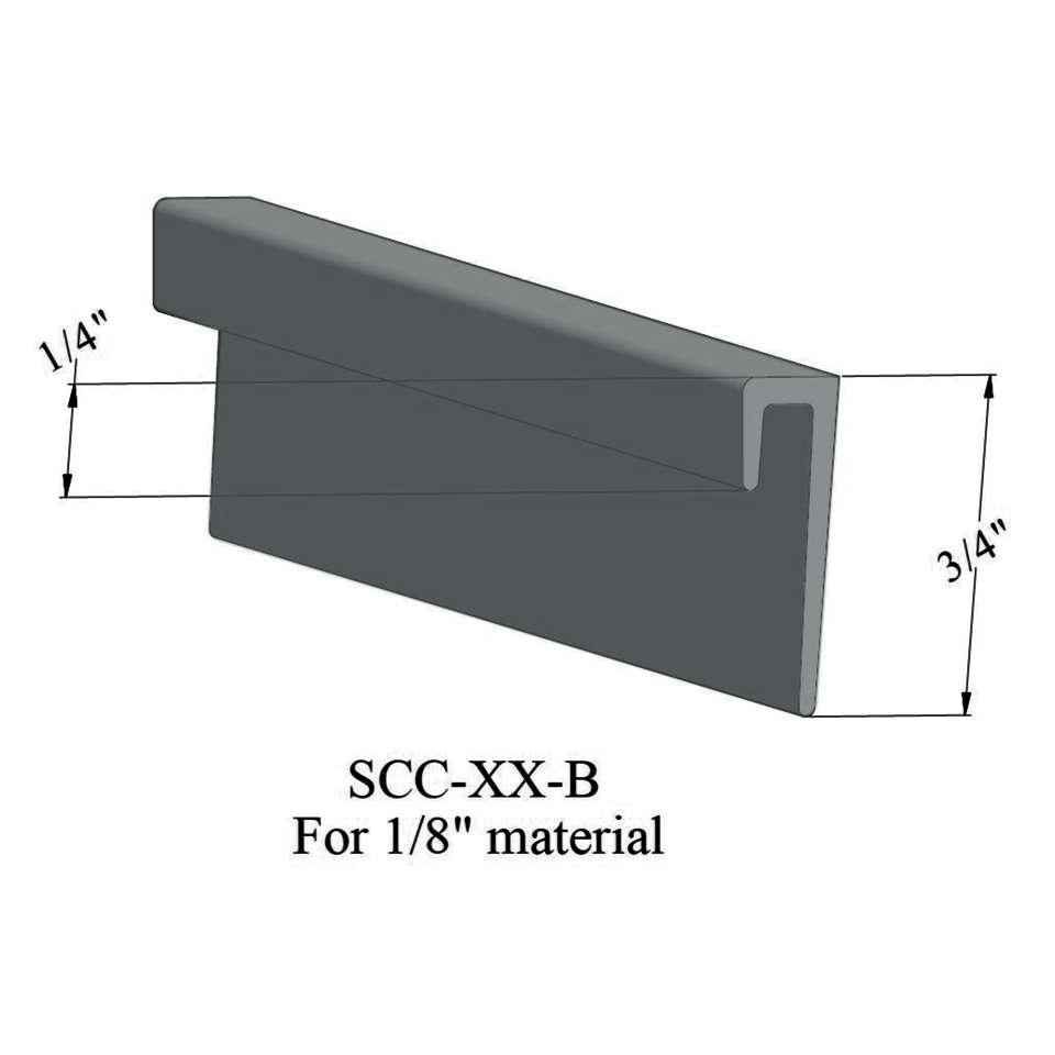 Cove Caps - SCC 28 B For 1/8" materials #28 Medium Grey 12'