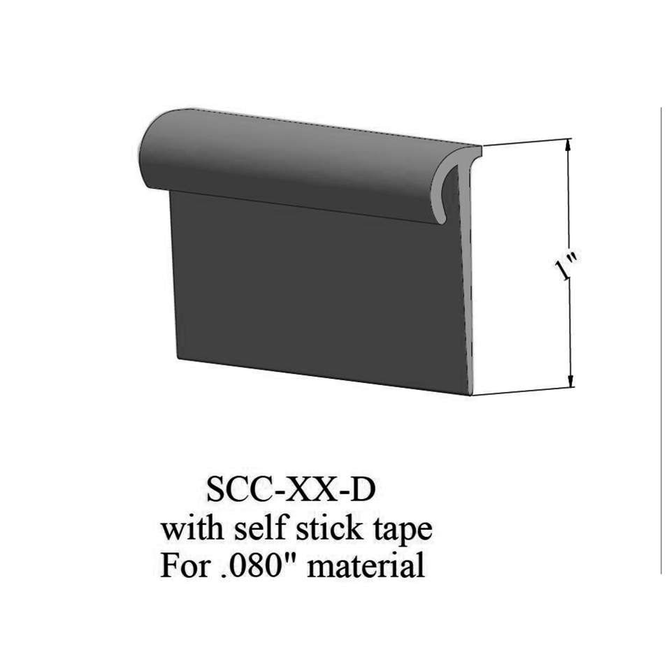 Cove Caps - SCC 40 D For 1/4" or 5/16" materials #40 Black 12'