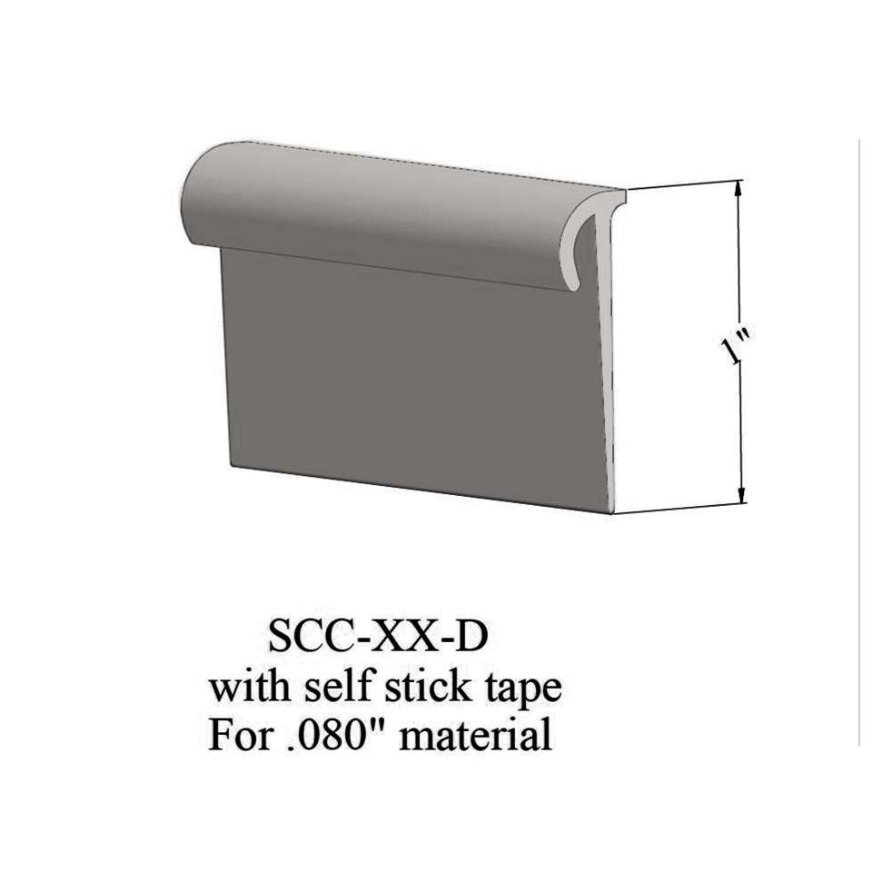 Cove Caps - SCC 55 D For 1/4" or 5/16" materials #55 Silver Grey 12'
