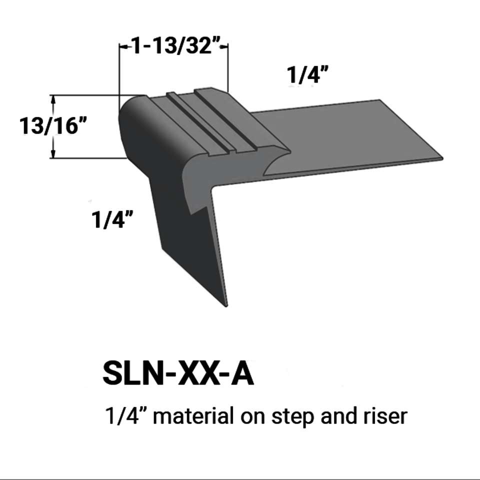 Johnsonite Stair Nosings ¼” material on step and riser 178