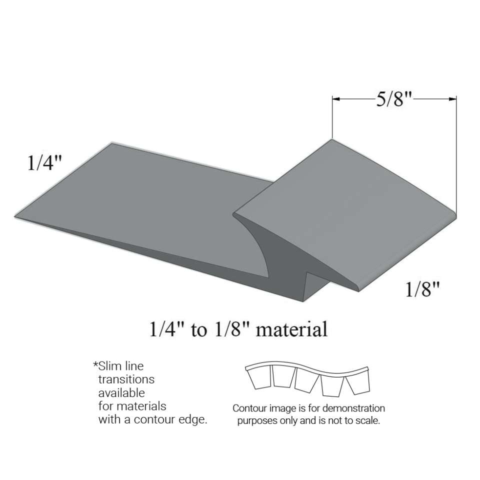 Slim Line Transitions - SLTC 71 A 1/4 to 1/8" material (with contour edge)" #71 Storm Cloud 12'
