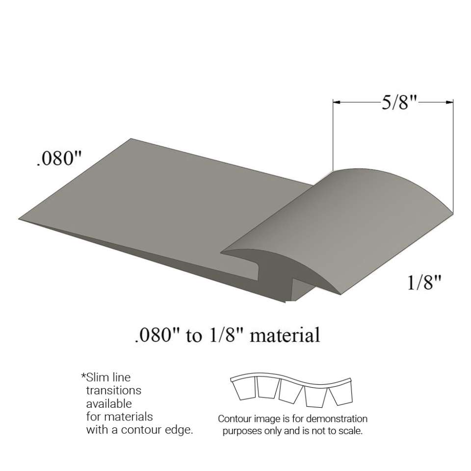 Johnsonite Slim Line Transitions SLTC 179 B .080 to 1/8" material