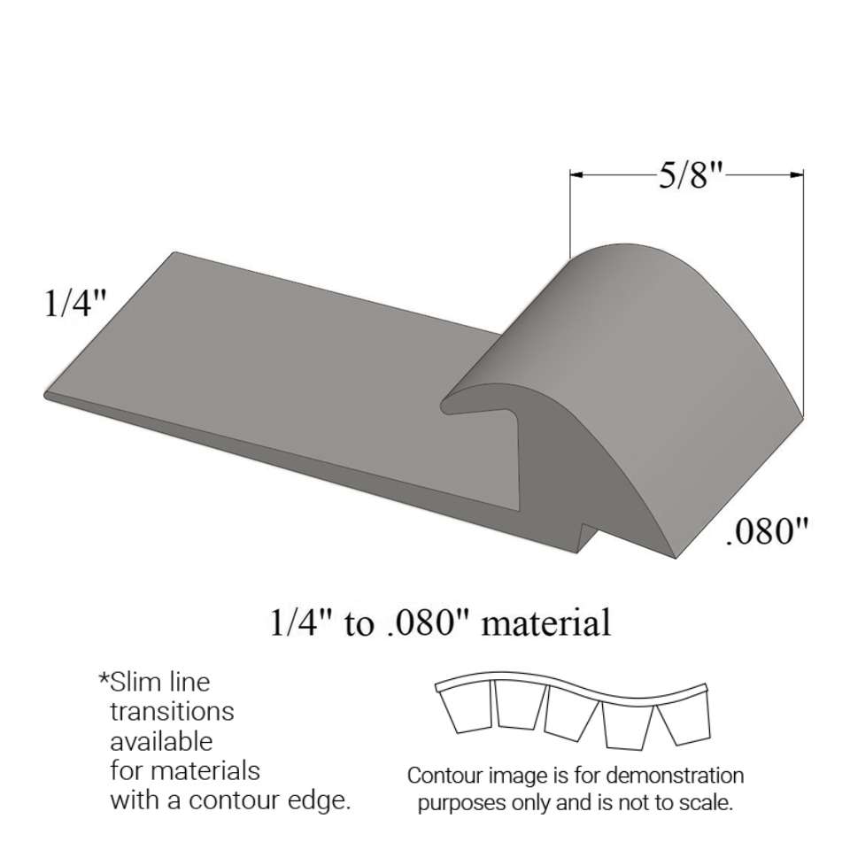 Slim Line Transitions - SLTC 29 H 1/4 to .080" material (with contour edge)" #29 Moon Rock 12'
