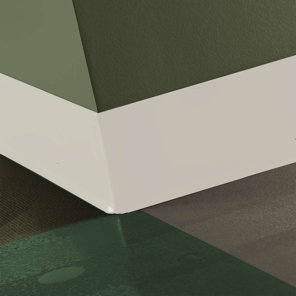 TightLock - Resilient 6 3⁄8” #68 White Sand - Wallbase 75'