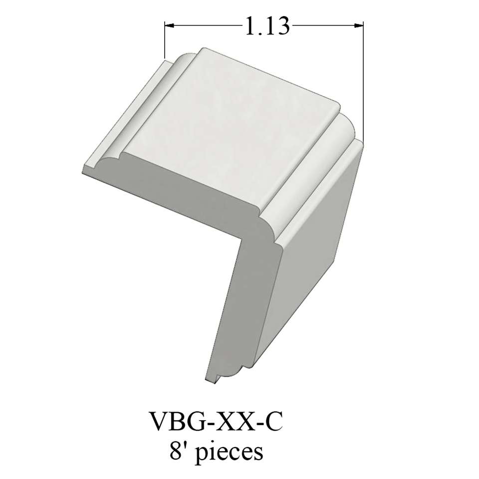 Millwork Wall Finishing System - VBG 08 C Corner Guard 1 ¼" #8 Icicle - Wallbase 8'
