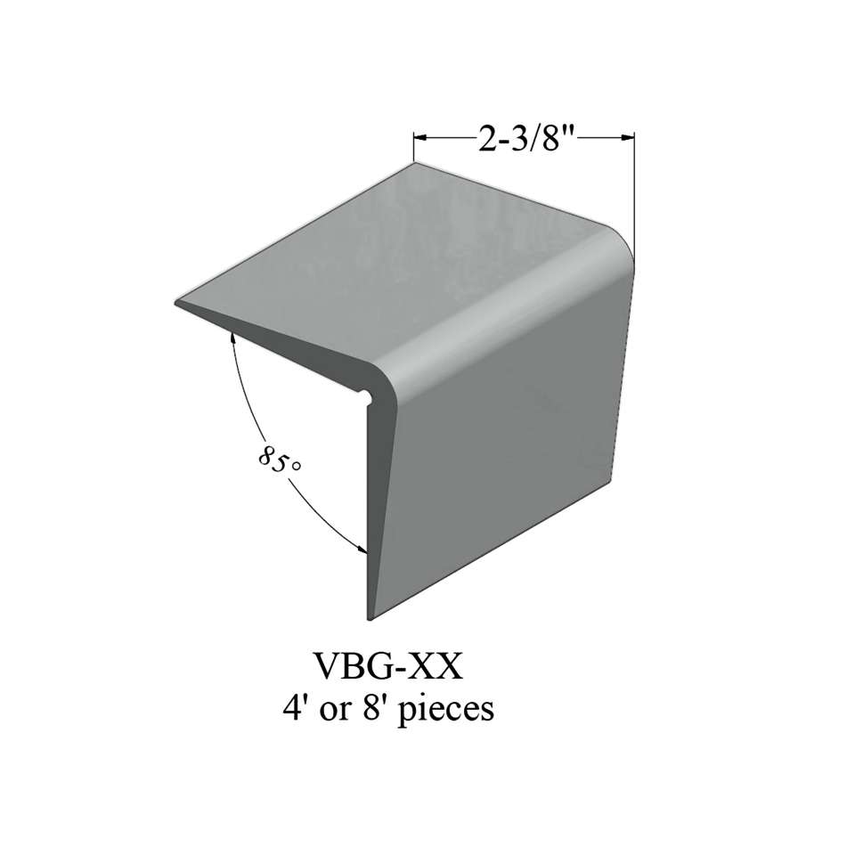 Vinyl Corner Guards - VBG 38 48 Vinyl Corner Guard 2 3⁄8" #38 Pewter - Wallbase 4'