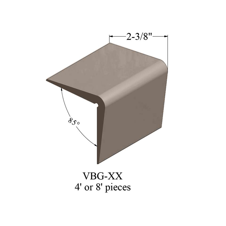 Vinyl Corner Guards - VBG 45 48 Vinyl Corner Guard 2 3⁄8" #45 Sandalwood - Wallbase 4'