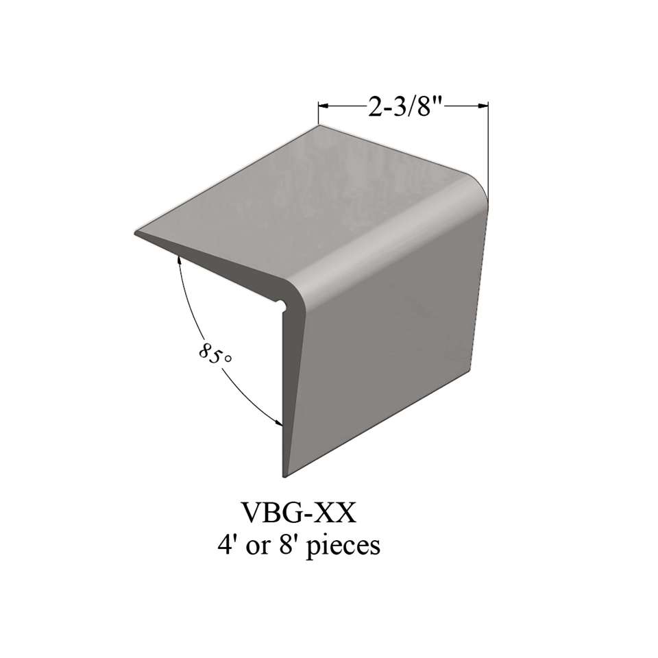 Vinyl Corner Guards - VBG 55 48 Vinyl Corner Guard 2 3⁄8" #55 Silver Grey - Wallbase 4'