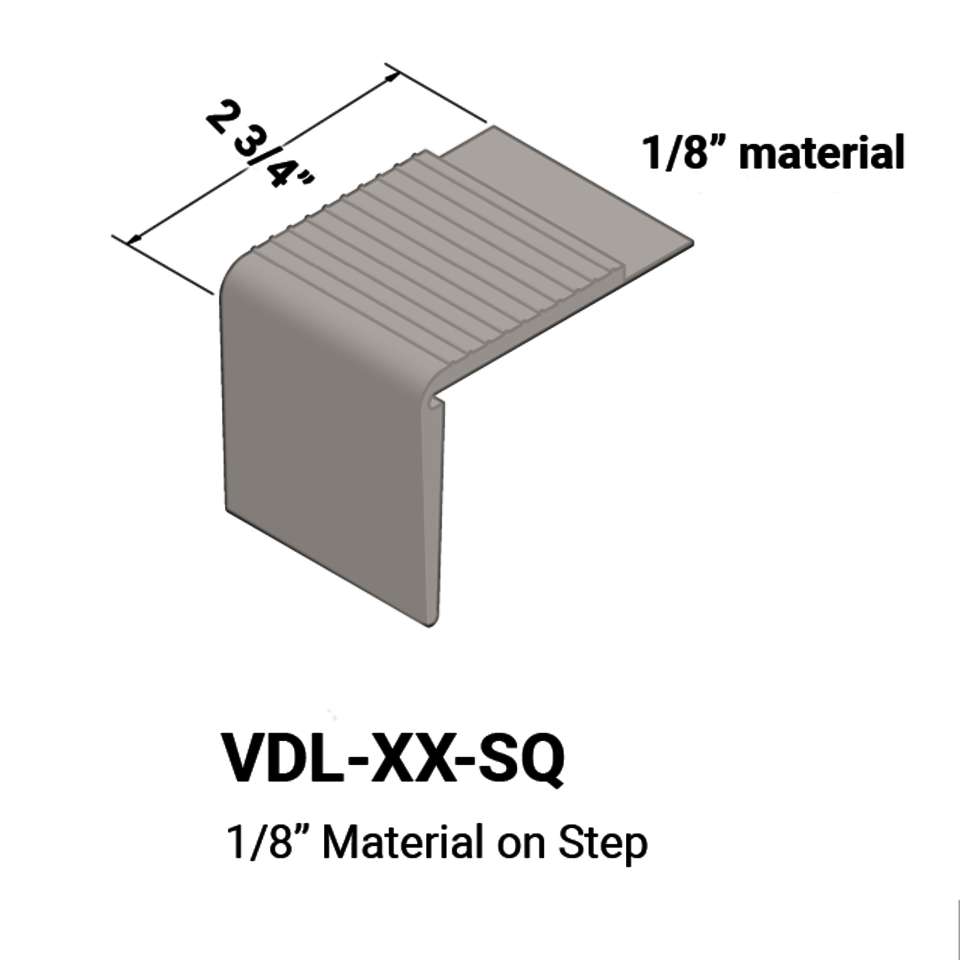 Johnsonite Stair Nosings 1⁄8” Material On Step With Square Nose 55