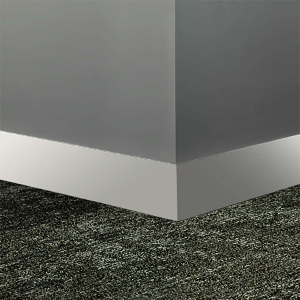 Millwork Wall Finishing System - MW 08 S4 Monument 4" #8 Icicle - Wallbase 8' (Pack of 8)