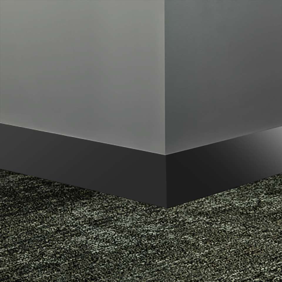 Millwork Wall Finishing System - MW 40 S25 Monument 2 1⁄2” #40 Black - Wallbase 8' (Pack of 8)