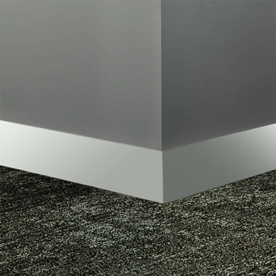 Millwork Wall Finishing System - MW TG1 S25 Monument 2 1⁄2” #TG1 Snowbound - Wallbase 8' (Pack of 8)
