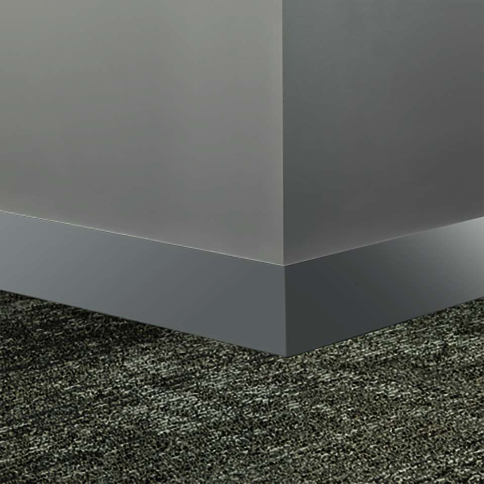 Millwork Wall Finishing System - MW 28 S25 Monument 2 1⁄2” #28 Medium Grey - Wallbase 8' (Pack of 8)