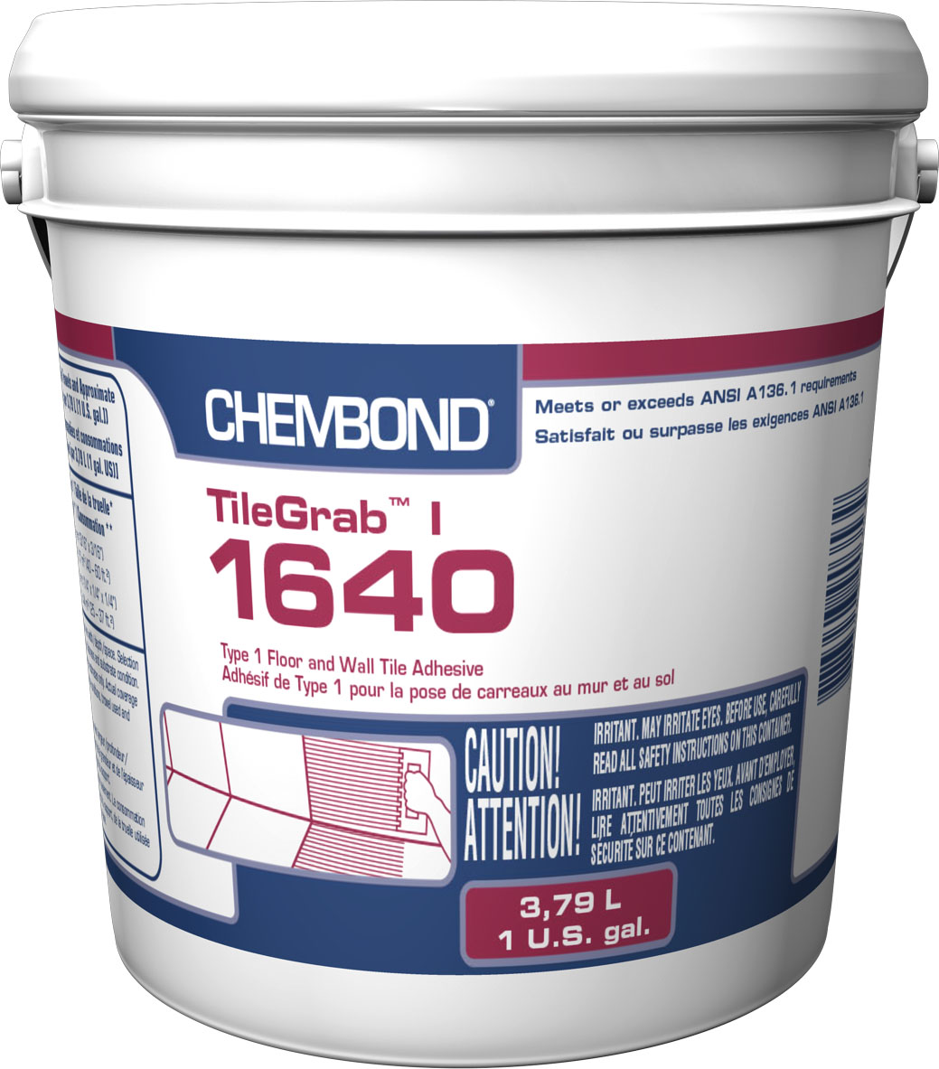 TileGrab I 1640 Type 1 Floor & Wall Tile Adhesive - 3.79 L