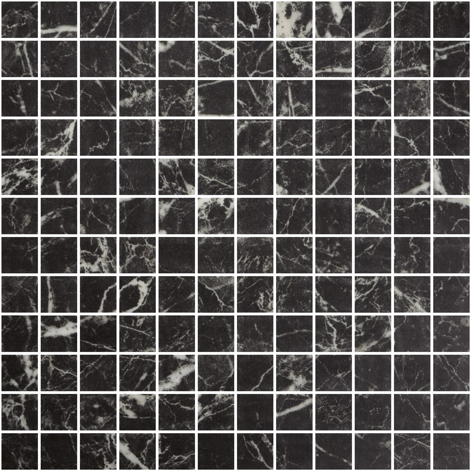 Centura - Mosaic Tiles Ecostone Matte Nero Marquina 12-1/4
