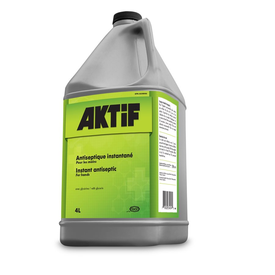 Antiseptique AKTIF instantané gel pour les mains - 4L