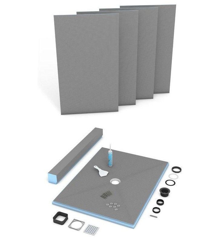 Fundo Primo 36 in. x 72 in. Shower Kit with Center Drain Fundo Primo 36 in. x 72 in. Shower Kit with Center Drain