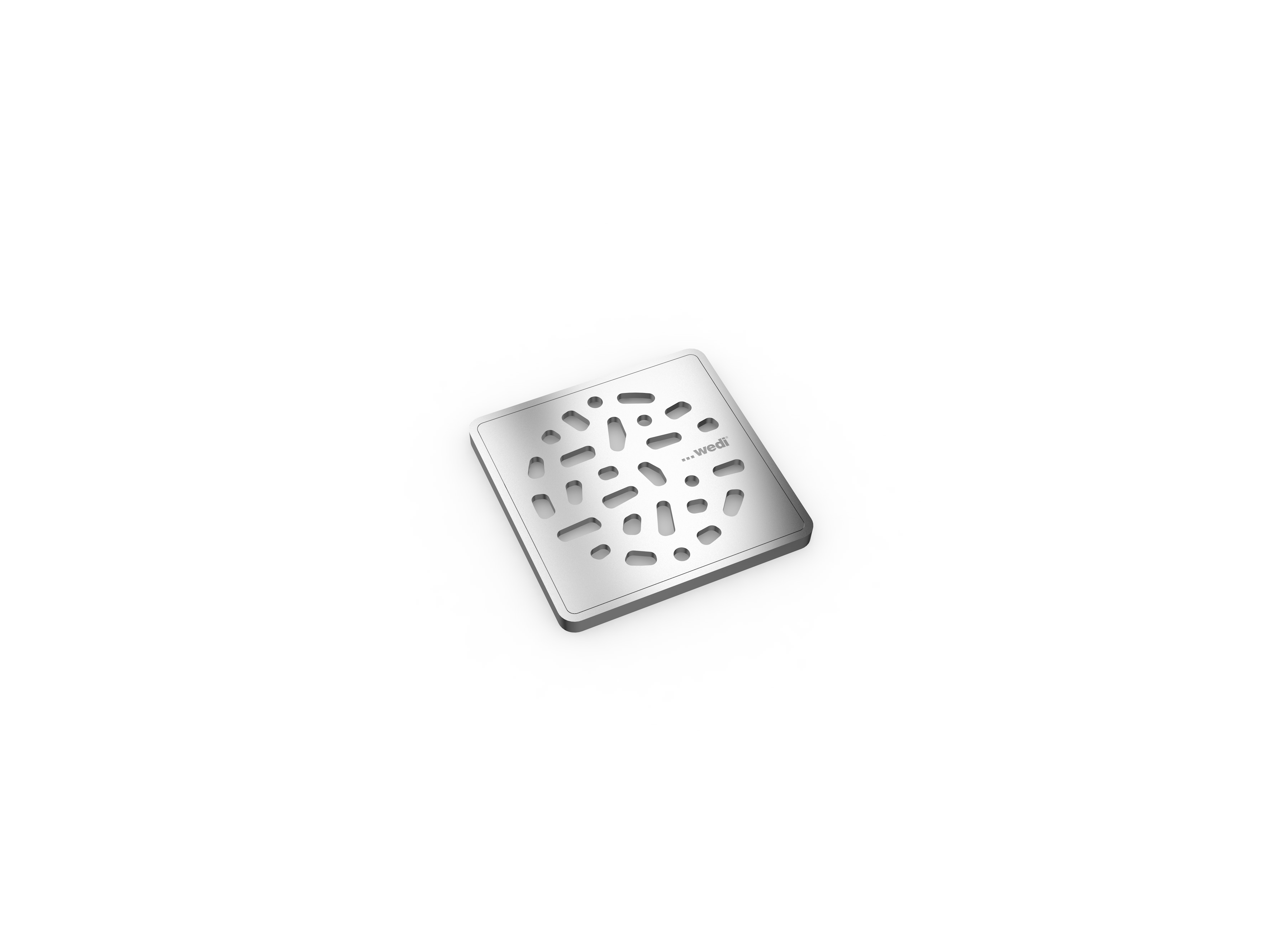 Fundo Square Drain Cover Set 3.1 - Pebbles Design - 4" × 4"