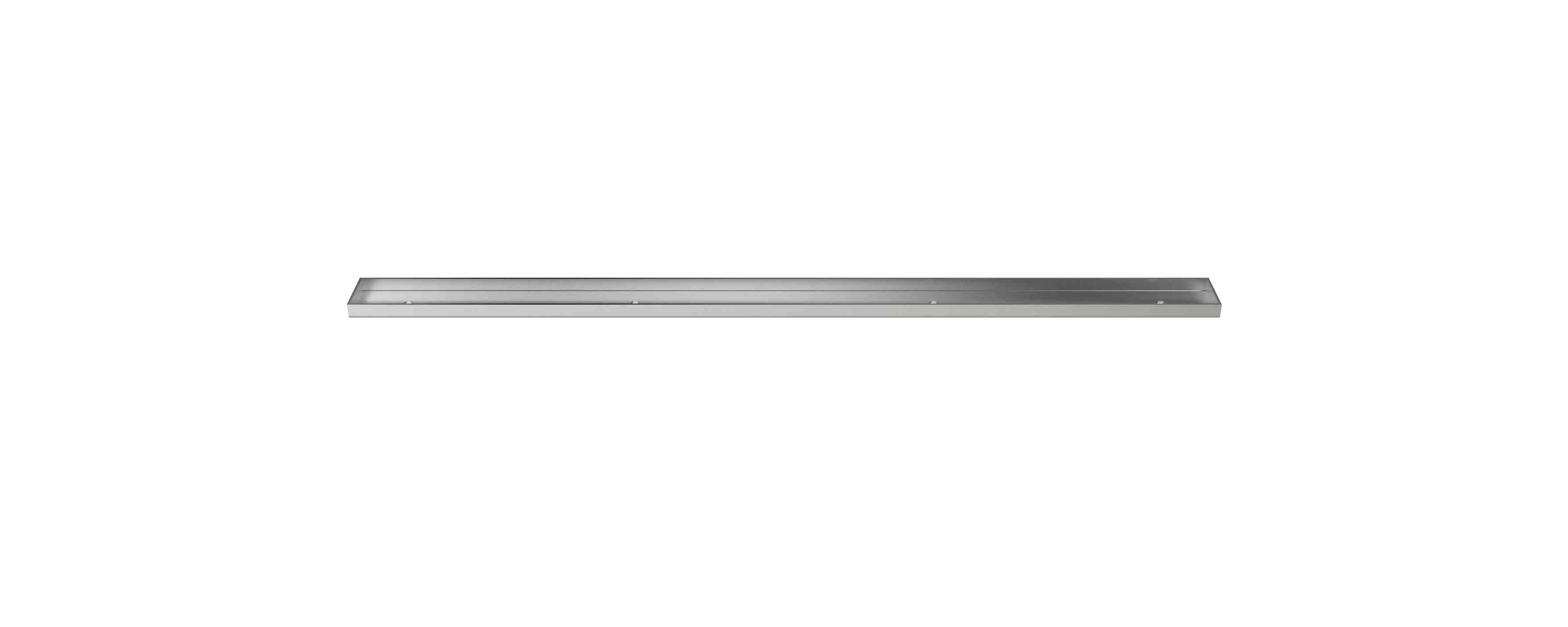 Fundo Riolito Drain Cover Plate in stainless steel - Tileable model - 1 5/8" x 27 5/8" x 3/4"