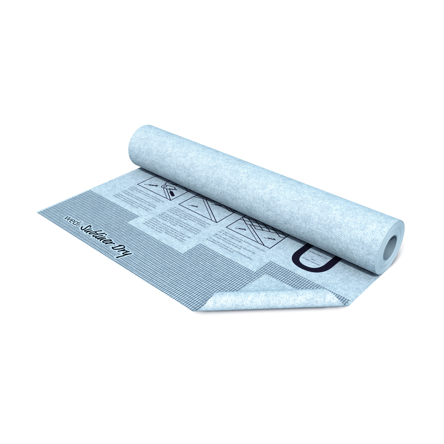 Subliner Dry Waterproofing Sheet Membrane - 53 sq. ft. 39" x 16' (1 roll)