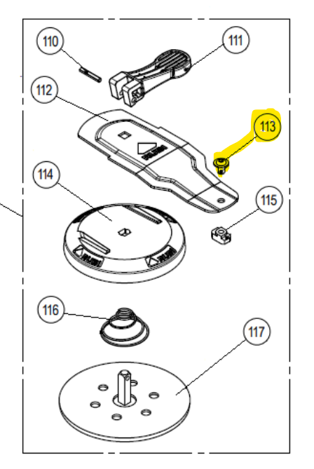Replacement Screw ISO 7380 AR M6x10 10.9 ZP for TC-125 Circular Saws