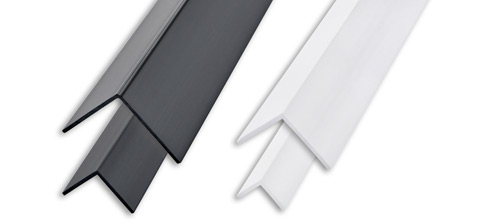 Outside Corner Guard Equal Sides Non-Toxic Vinyl Resin Black - 31/32" (25 mm) x 31/32" x 6' 6-3/4"